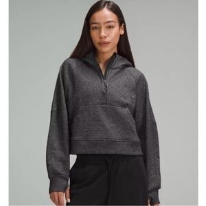Brand New Lululemon Scuba Oversized Half-Zip Hoodie *Spark in Black/Silver